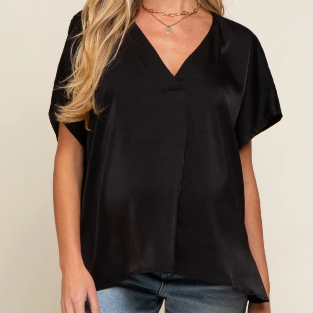 Satin maternity top